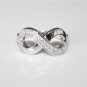 PRETTY STERLING SILVER PAVE CZ INFINITY RING&Acirc;&nbsp;