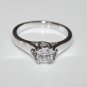 STERLING SILVER 4.5MM 0.40CT PRINCESS CUT CZ SOLITAIRE RINGÂ
