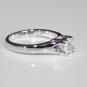 STERLING SILVER 4.5MM 0.40CT PRINCESS CUT CZ SOLITAIRE RINGÂ