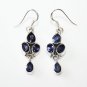 HANDCRAFTED STERLING SILVER IOLITE GEMSTONE DROP EARRINGS
