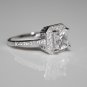 PRETTY STERLING SILVER 6MM 1.25CT PRINCESS CUT CZ SOLITAIRE RING