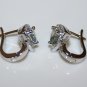 STERLING SILVER 7MM TRILLION CUT TOURMALINE CZ EARRING AND PENDANT SET