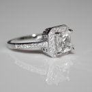 Pretty Sterling Silver 6mm 1.25ct Princess Cut Cz Solitaire Ring