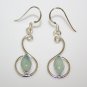 HANDCRAFTED PRETTY STERLING SILVER CHALCEDONY DROP EARRINGSÂ