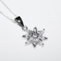 GORGEOUS STERLING SILVER CZ FLOWER EARRINGS & PENDANT SETÂ