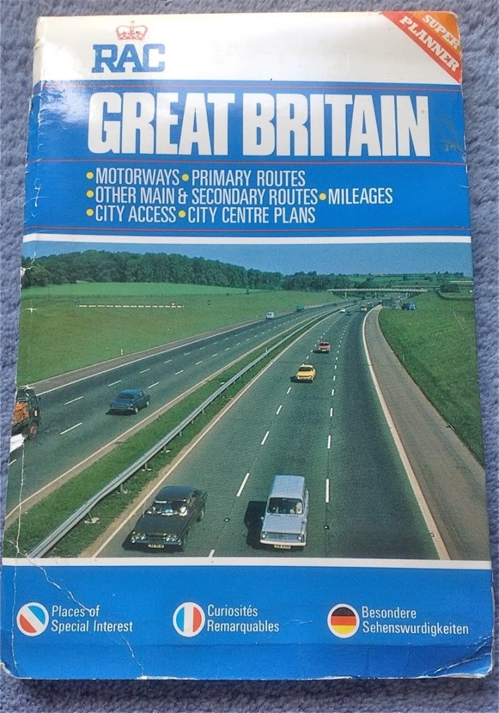 1984 RAC MAP OF GREAT BRITAIN - SCALE 10 MILES TO 1 INCH