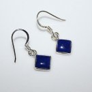 HANDCRAFTED STERLING SILVER 7MM LAPIZ GEMSTONE SMALL DROP EARRINGS