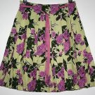 *PHASE 8* PRETTY FLORAL LINEN MIX INVERTED PLEAT SKIRT SIZE 12