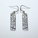 STERLING SILVER FILIGREE FLOWER DROP EARRINGS