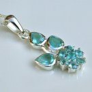 GORGEOUS 925 STERLING SILVER CZ FLOWER PENDANT & CHAIN