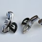 GORGEOUS ART NOUVEAU SILVER CZ EARRINGS & PENDANT SET
