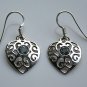 HANDCRAFTED STERLING SILVER FACETED BLUE TOPAZ GEMSTONE FILIGREE DROP EARRINGS
