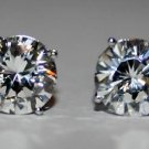 9MM 2.75CT ROUND CZ STERLING SILVER SOLITAIRE EARRINGS