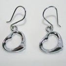 PRETTY 925 STERLING SILVER HEART EARRINGS  