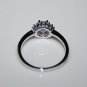 STERLING SILVER 4MM 0.25CT BLUE TOPAZ CZ SOLITAIRE RING SIZE O US 7