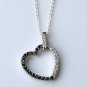 GORGEOUS 925 STERLING SILVER CZ HEART PENDANT & CHAINÂ