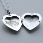 STERLING SILVER REVERSIBLE ENGRAVED HEART LOCKET & CHAIN