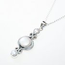 HANDCRAFTED STERLING SILVER FRESHWATER PEARL PENDANT & CHAIN