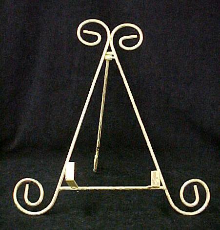 Victorian Gold Gilded Table Top Plate Rack Stand Easel