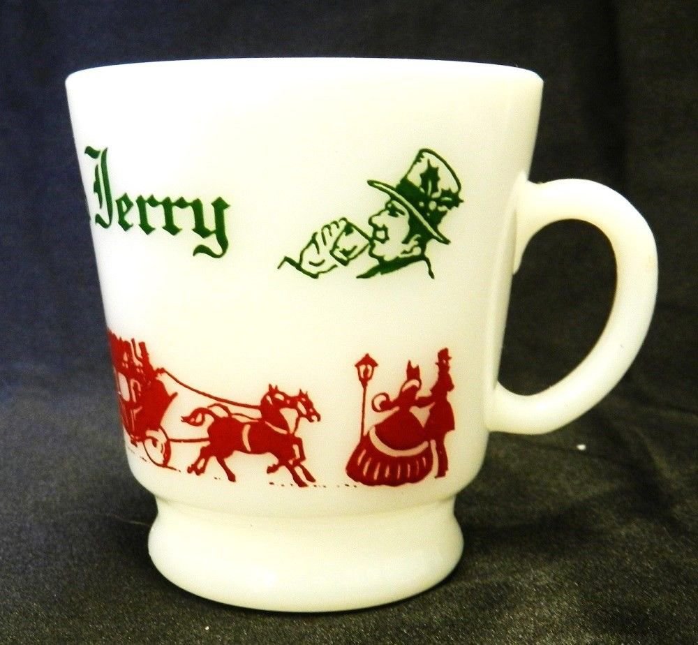 Vintage Hazel Atlas Tom and Jerry Mug Christmas Holiday Egg Nog Punch