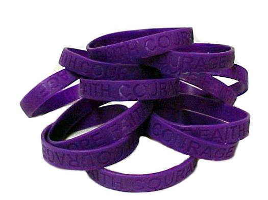 Alzheimer S Disease Lot Of 12 Purple Awareness Bracelets Silicone Alzheimer S Disease Lot Of 12 Purple Awareness Bracelets Silicone Wristbands New