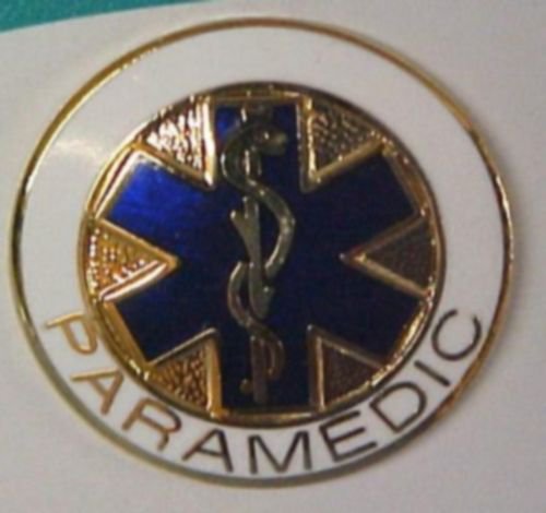 Paramedic Blue Star of Life Gold Background Emblem Insignia Medical Pin New