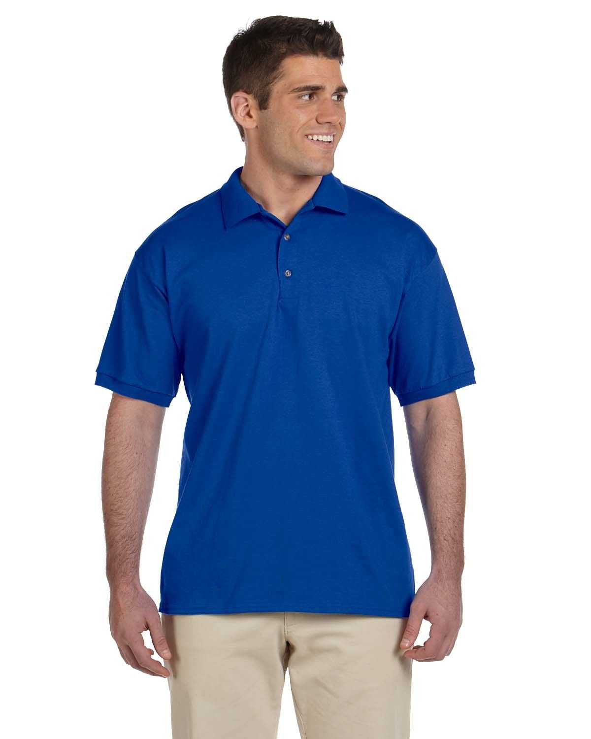 Royal Blue Gildan Ultra Cotton Pique M Short Sleeve Men's Polo Shirt New