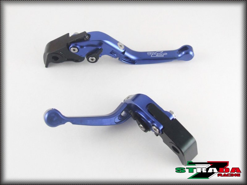 Strada 7 CNC Short Folding Adjustable Levers BMW S1000R 2014 Blue