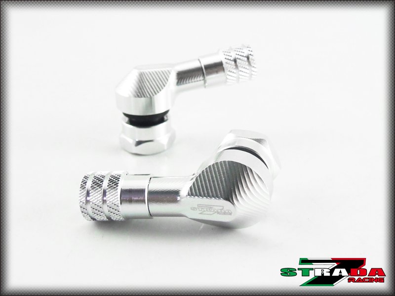Strada 7 83 Degree 8.3mm 0.357" inch Valve Stems Ducati STREETFIGHTER / S Silver