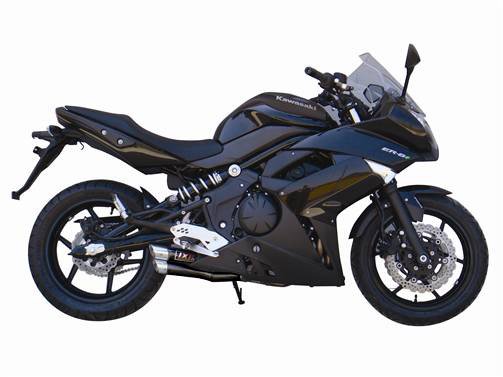 05-11 Kawasaki ER-6N ER6N IXIL L3X Slip on Dual Hyperflow Exhaust Silencer Black