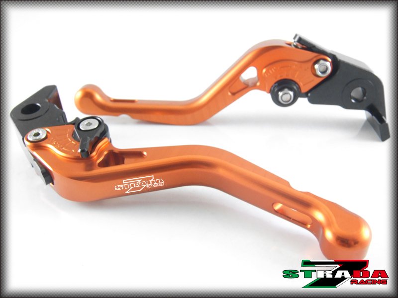 Strada 7 CNC Shorty Adjustable Levers Ducati S2R 1000 2006 - 2008 Orange