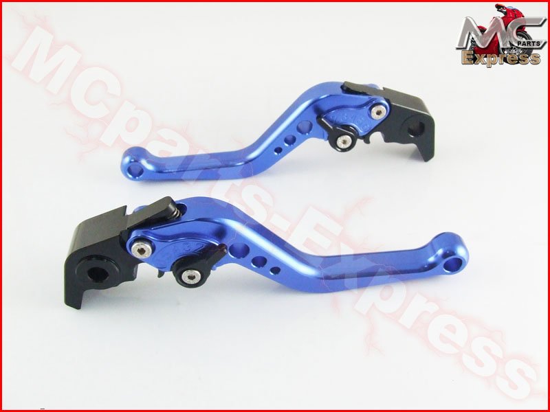 MC Short Adjustable CNC Levers Suzuki TL1000S 1997 - 2001 Blue