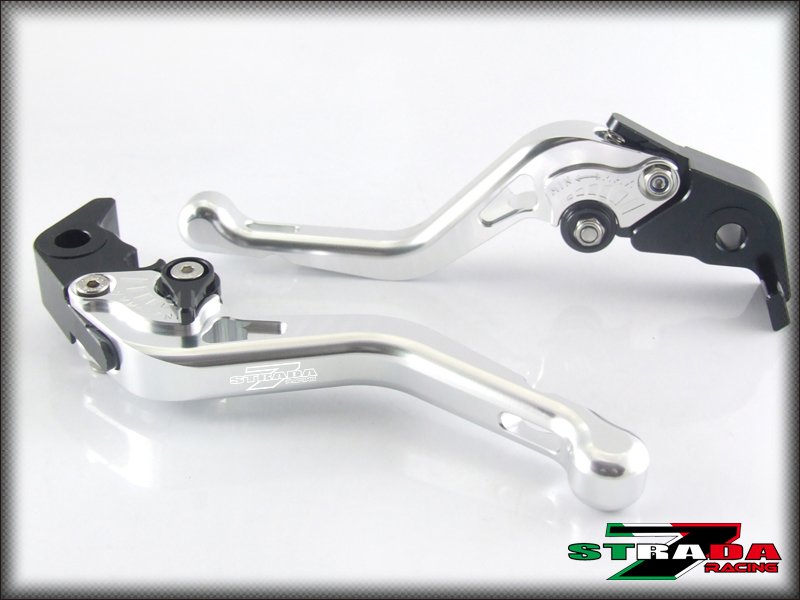 Strada 7 CNC Shorty Adjustable Levers Yamaha XJR 1300 2004 - 2014 Silver