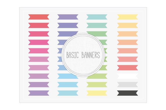 Basic Ribbon Banners Clip Art