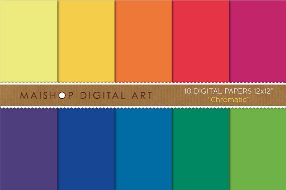 Solid Color Digital Paper - Chromatic