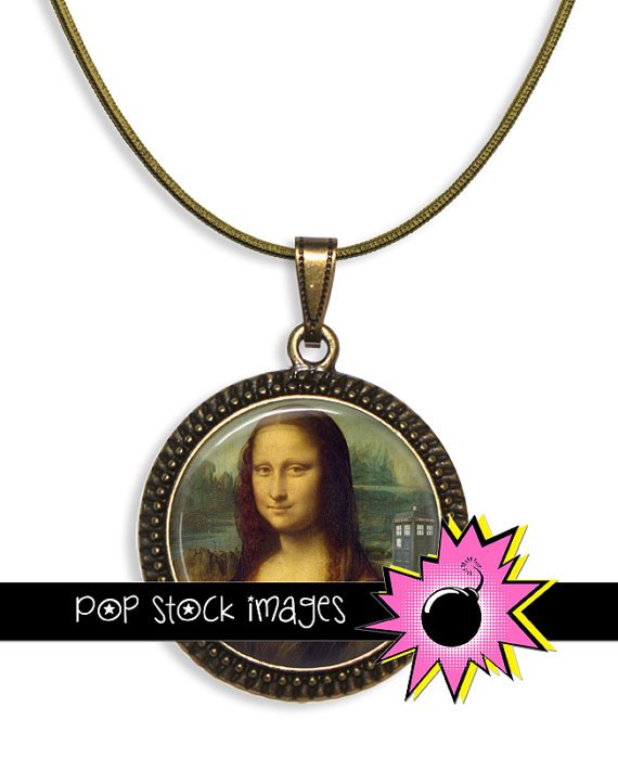 1 Inch Rounds DOCTOR WHO Mona Lisa Collage Sheet-print Circles PendantsMagnets & Wine Charms-Tardis