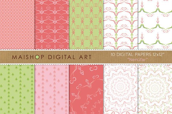 Digital Paper Nenufar