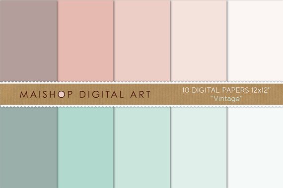Solid Color Digital Paper - Vintage