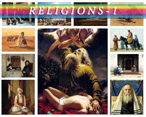 RELIGIONS-1 theme on 188 vintage print