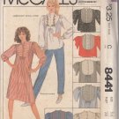 McCall's 8441-Vtg 80's Junior/Teen Girl Dress or Top Sewing pattern Sz 5/6 UNCUT