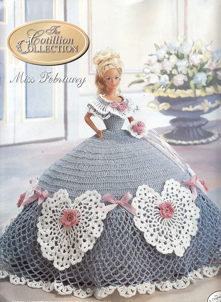 Miss February Cotillion Collection Fashion Doll Annie S Crochet Dress