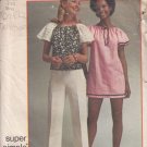 Simplicity 5468-Vtg 70 Woman Mini-Dress, Top Sewing Pattern Sz  Sm (8-10)