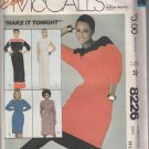 McCall's 8262-Vtg 80's Woman Dress Sewing Pattern Sz 10-12-14 UNCUT