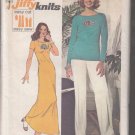 Simplicity 6287-Vtg 70's Woman Dress or Top, Pants Sewing Pattern Sz 12 UNCUT