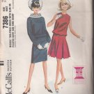 McCall's 7386-Vtg 60's Woman's Dress, Top, Skirt Sewing Pattern Sz 10