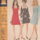 McCall's 9374-Vtg 60's Woman's Dress Sewing Pattern Sz 14