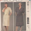 McCall's 8933-Vtg 80's Woman Dress Sewing Pattern Sz 6 UNCUT