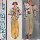 McCall's 4976 Woman's Halter Jumpsuit, Jacket Sz Petite Vtg 70's Sewing Pattern