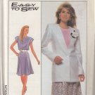 Simplicity 9010-Vtg 80's Woman Dress, Jacket Sewing Pattern Sz 10-12-14 UNCUT