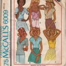 McCall's 6009-Woman's Knit Tops Sz Small Vtg 70's Sewing Pattern